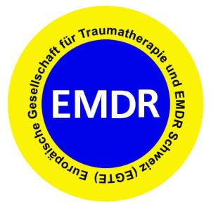 Logo der Europäischen Gesellschaft für Traumatherapie und EMDR Schweiz – Partner von Rosmary WEISS
