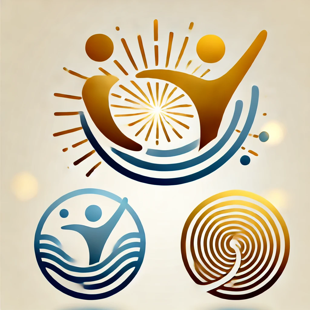 Symbolbild mit Licht, Kreisen und Menschen – Mentorat, Eigenprozess & Selbsterfahrung bei Rosmary WEISS, psychosoziale Beraterin im Kanton Zug